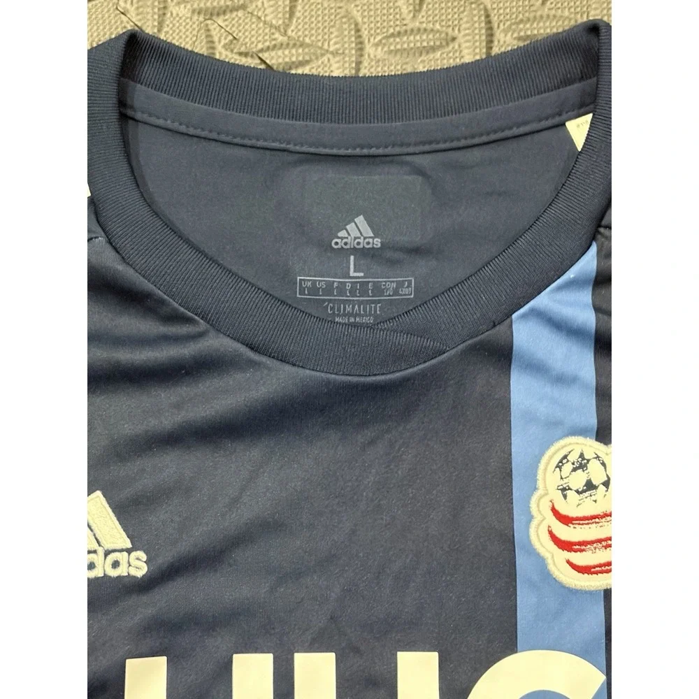 New England Revolution Jersey Large Home Blue Adidas MLS UHC REVS EUC